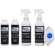 Pest Expert Formula 'C' Bed Bug Killer Spray 2 x 1ltr and Formula 'P' Bed Bug Killer Powder XL pack size 2 x 300g (HSE approved and tested -...