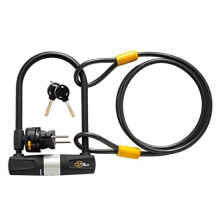Via Velo Bike U Lock with Cable Heavy Duty Bike U-Lock, 14mm Shackle and 10mm x1.8m Cable with Mounting Bracket For Road Bike Mountain Bike...