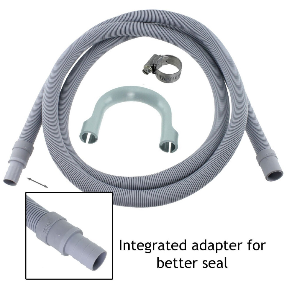 SPARES2GO Universal Drain Hose Washing Machine Extension Pipe (2.5M, 18mm/22mm)