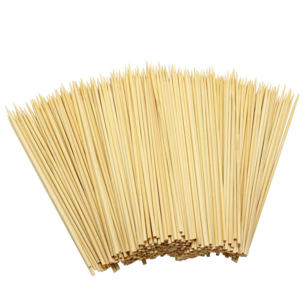 Hysagtek 400 Wooden Bamboo Skewers Sticks For Bbq Fruit Chocolate Fountain Fondue 15Cm