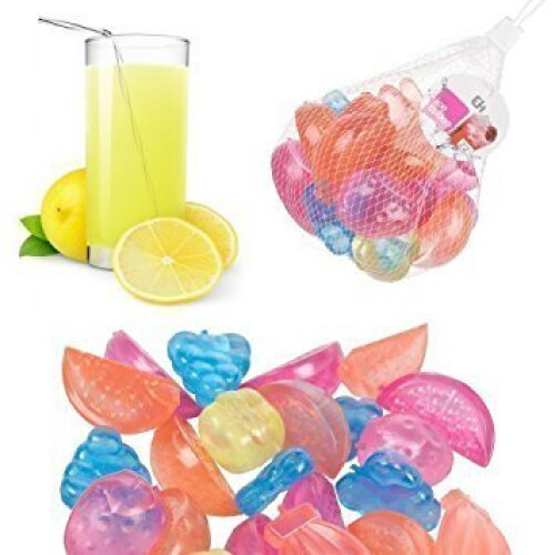 Reusable Assorted Fruit Shaped Ice Cubes - 18 Pieces