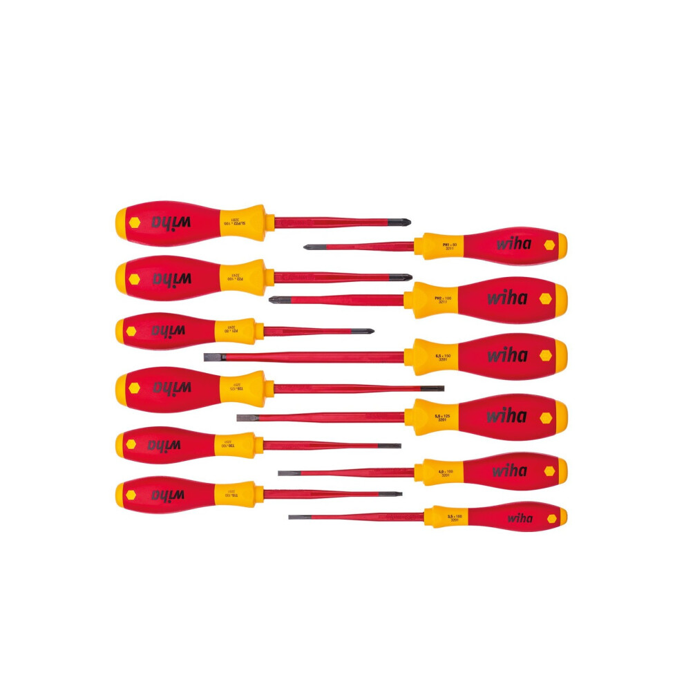 Wiha SoftFinish electric slimFix Screwdriver Set, 12 Piece