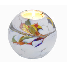 Friendship Mini Globe Tea Light in a White Colour
