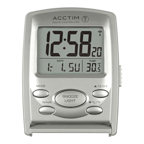 Acctim Acctim 71707 Vista MSF Radio Controlled Multi function LCD Travel Alarm Clock 2