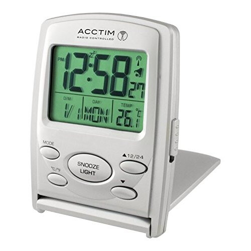 Acctim Acctim 71707 Vista MSF Radio Controlled Multi function LCD Travel Alarm Clock