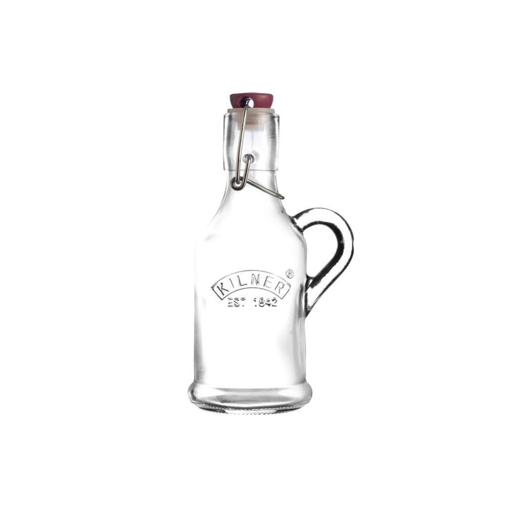 Kilner Clip Top Handled Glass Bottle, Transparent
