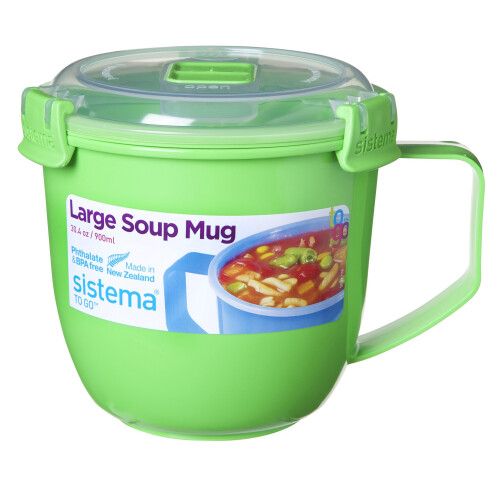 Sistema Sistema Large Microwave Soup Mug, 900 ml - Assorted Colours 2
