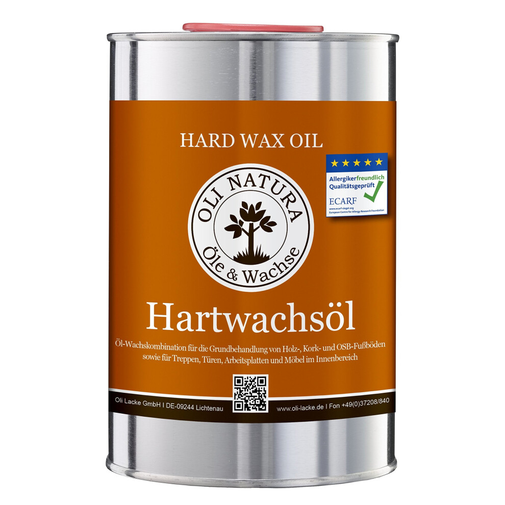 Oli Natura Hard Wax Oil - 1 L, Colour: Clear satin
