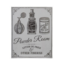 Durably Constructed Powder Room Wall Plaque, Compact Wall Art, Lightweight Home Decoration Poster