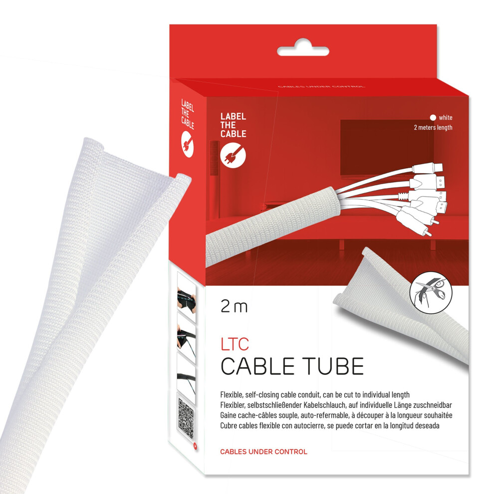 Label-The-Cable Cable Management Cord Cover: Self-Closing & Adjustable Cable Cover/ Cable Sleeve/ Cable Trunking/ Cord Organizer/ Cable Tidy/ Cable... 4260162071133
