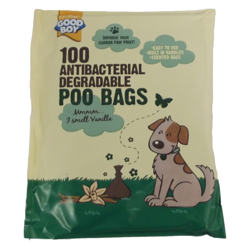 Armitage Good Boy Antibacterial Degradable Scented Dog Poo Bags - Pack of 100