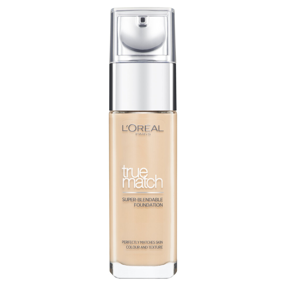 L'Oreal Paris True Match Foundation, 3.W Golden Beige, 30 ml