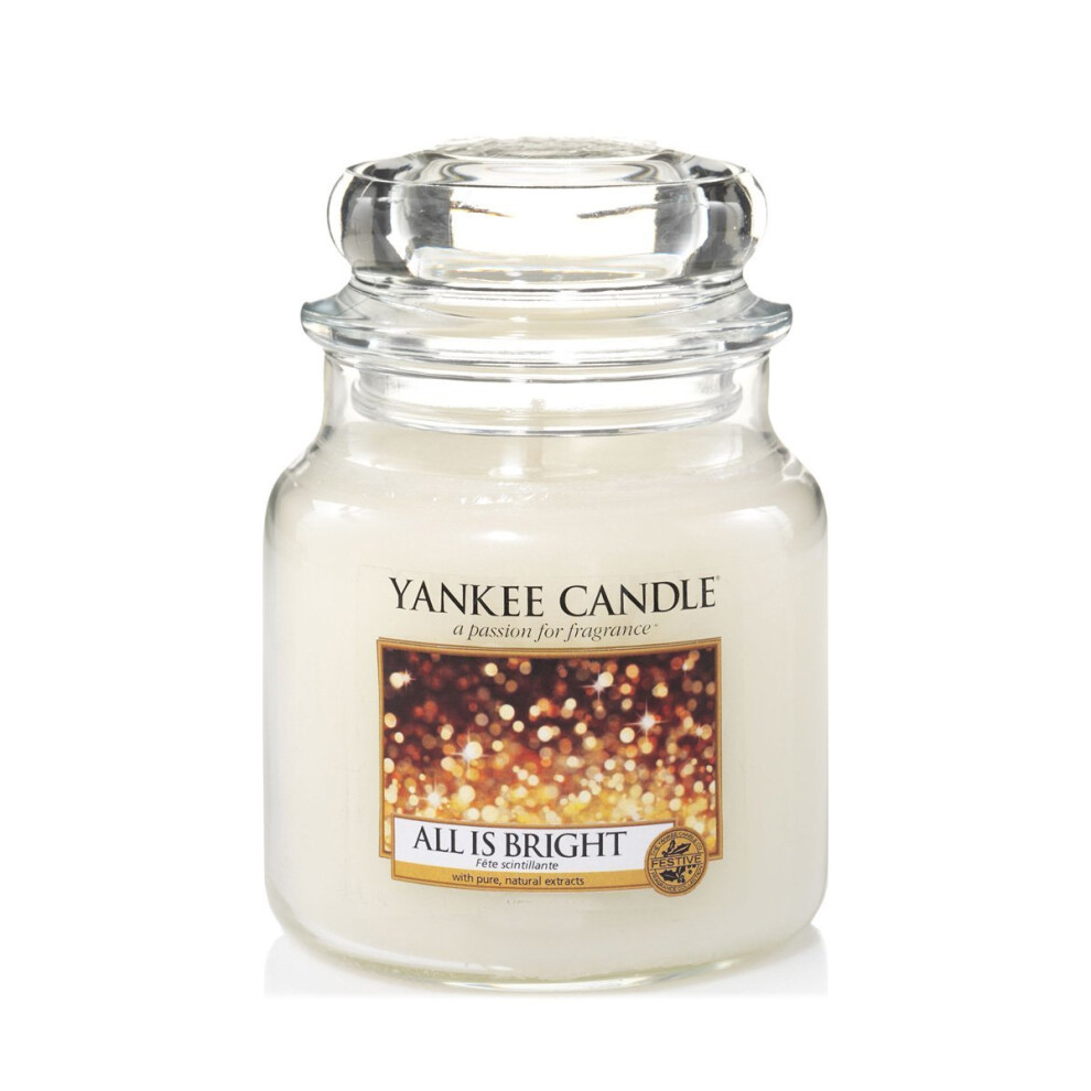 Yankee Candle Medium Jar Candle, All is Bright