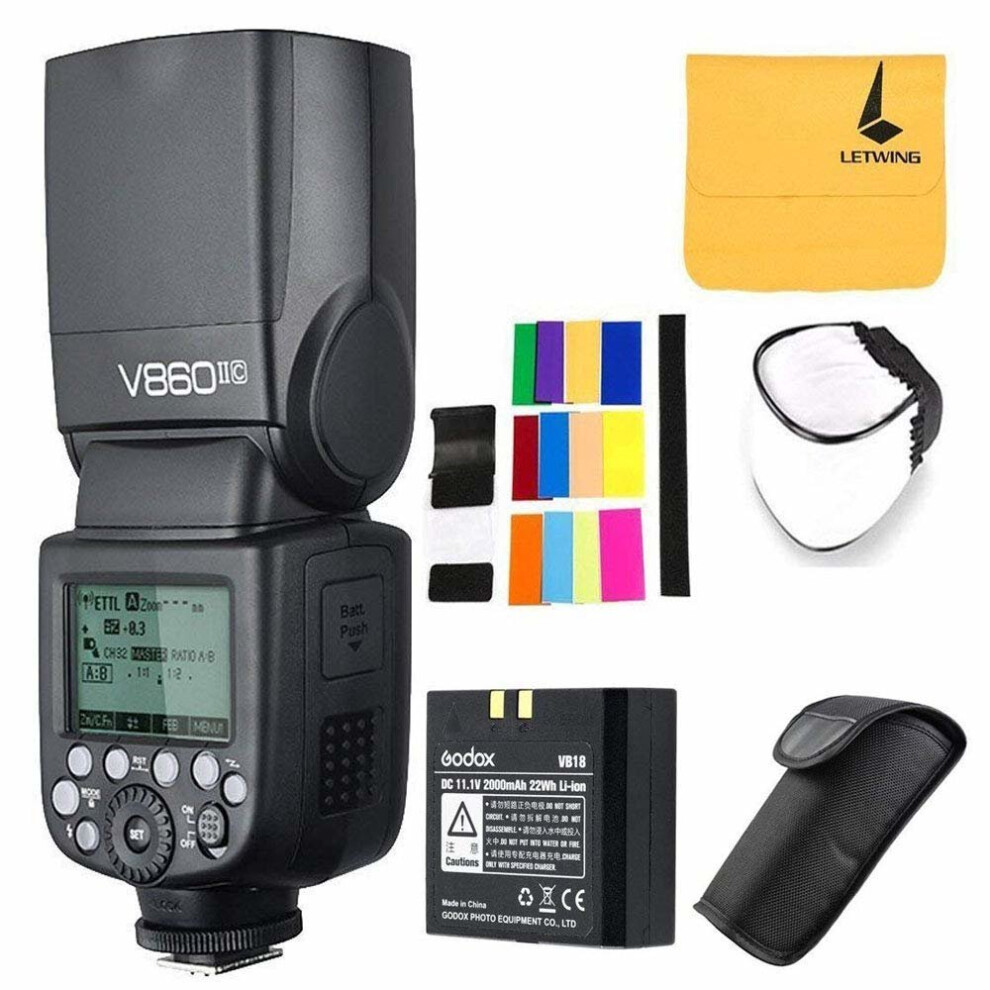 Godox Ving V860II-C TTL Flash 2.4G Wireless E-TTL II Li-on Battery Camera Flash Speedlite for Canon Camera 6D 50D 60D 1DX 580EX II 5D Mark II III +...