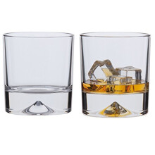 Dartington Dimple Double Old Fashioned Tumbler, Clear, Pack of 2