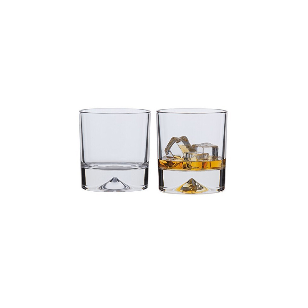 Dartington Dimple Double Old Fashioned Tumbler, Clear, Pack of 2