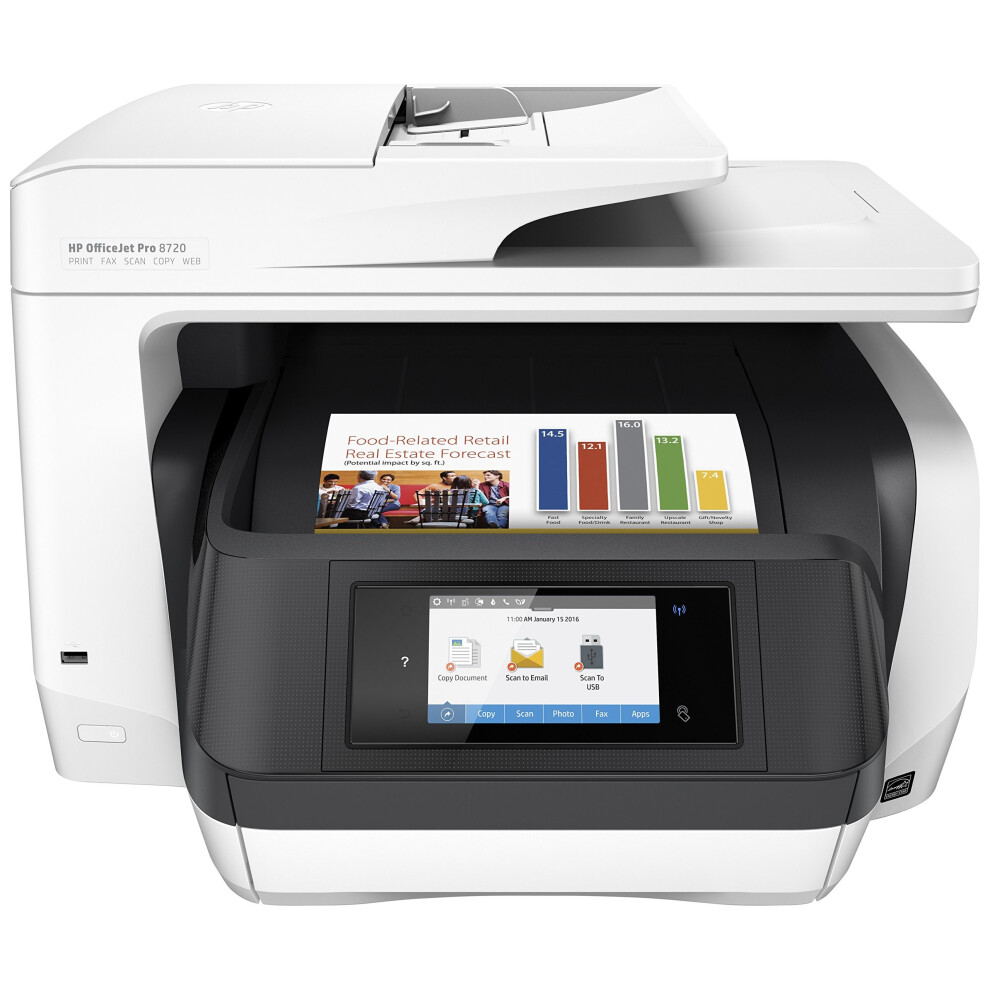 HP OfficeJet Pro 8720 All-in-One Printer, Instant Ink Compatible