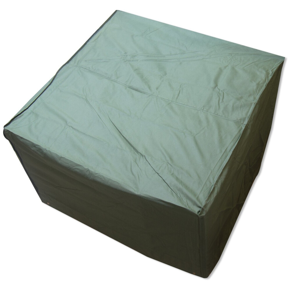 Woodside Heavy Duty Waterproof Rattan Cube Outdoor Garden Furniture Rain Cover, Green, Heavy Duty 600D Material, 5 YEAR GUARANTEE