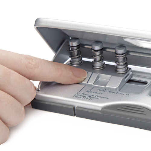 Rapesco Adjustable 6-Hole Organiser/ Diary Punch (Silver),1344 2