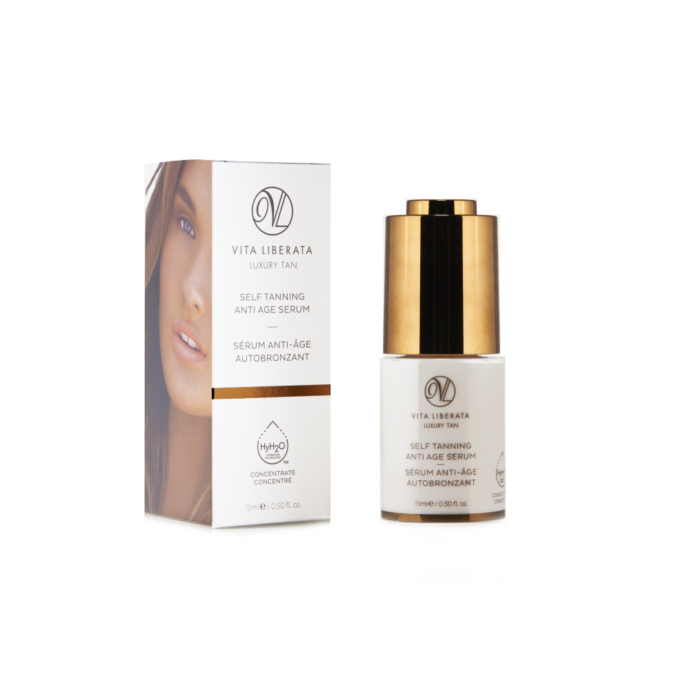 Organic Self Tanning Serum - VITA LIBERATA Self Tanning Anti Ageing Face Serum, Natural, Vegan Face Tan 15 ml