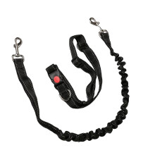 ADOGO Hands Free Running Dog Lead,Shock Absorbing,Extendable Bungee - Adjustable Waist Belt - for Running, Jogging or Walking