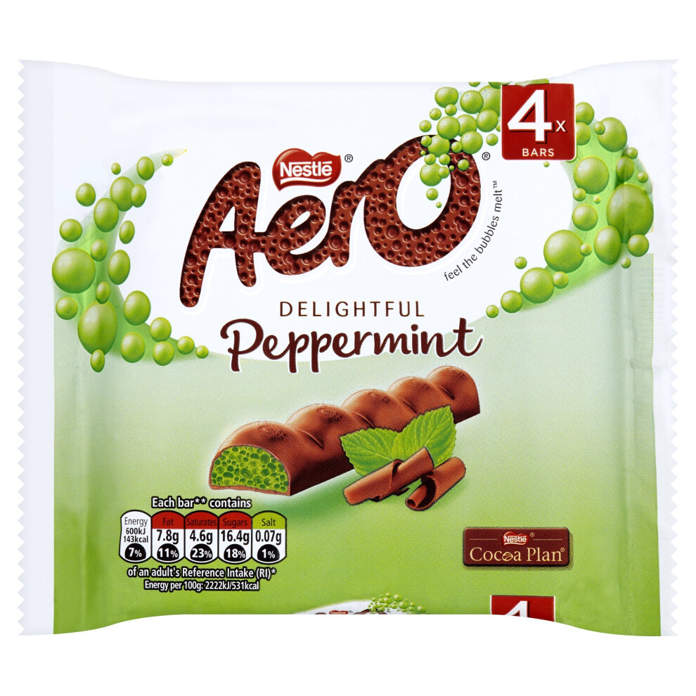 Aero Mint Chocolate Bar, 4 x 27g