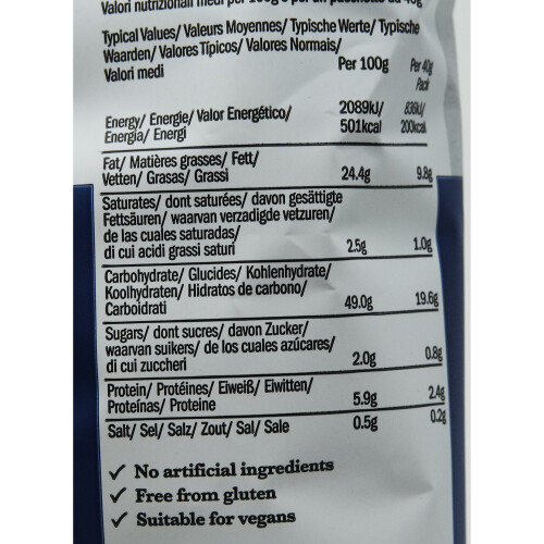 Tyrrells Lightly Sea Salted Chips, 40 g 1