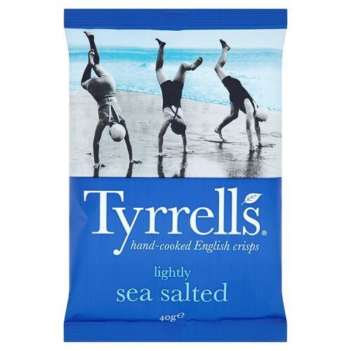 Tyrrells Lightly Sea Salted Chips, 40 g