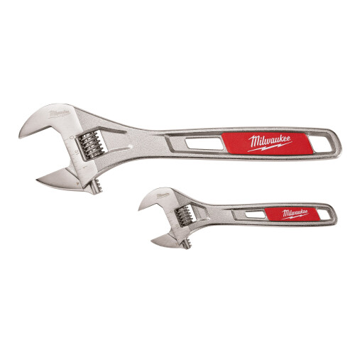 Milwaukee Milwaukee 48227400 6/10-Inch Adjustable Wrench Set - Silver/Red