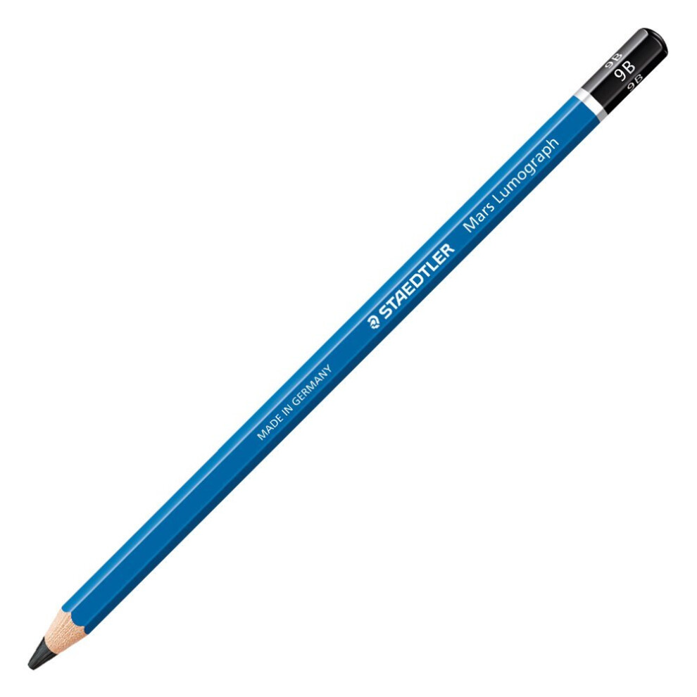 Staedtler Mars Lumograph 100-9B Premium Quality Pencil, Hardness 9B, Box of 12