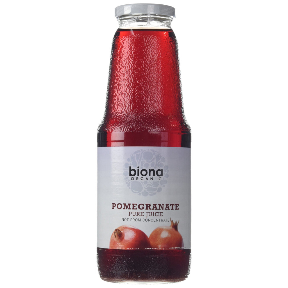 Biona Organic Pomegranate Pure Juice 1 Litre (Pack of 6)