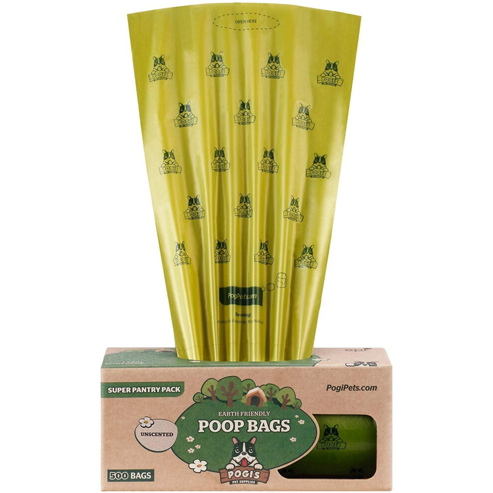 Pogi's-Pet-Supplies Pogi's Poop Bags - 500 Unscented Bags For Pantries - Large, Biodegradable, Leak-Proof Dog Poo Bags (Single Large Roll)