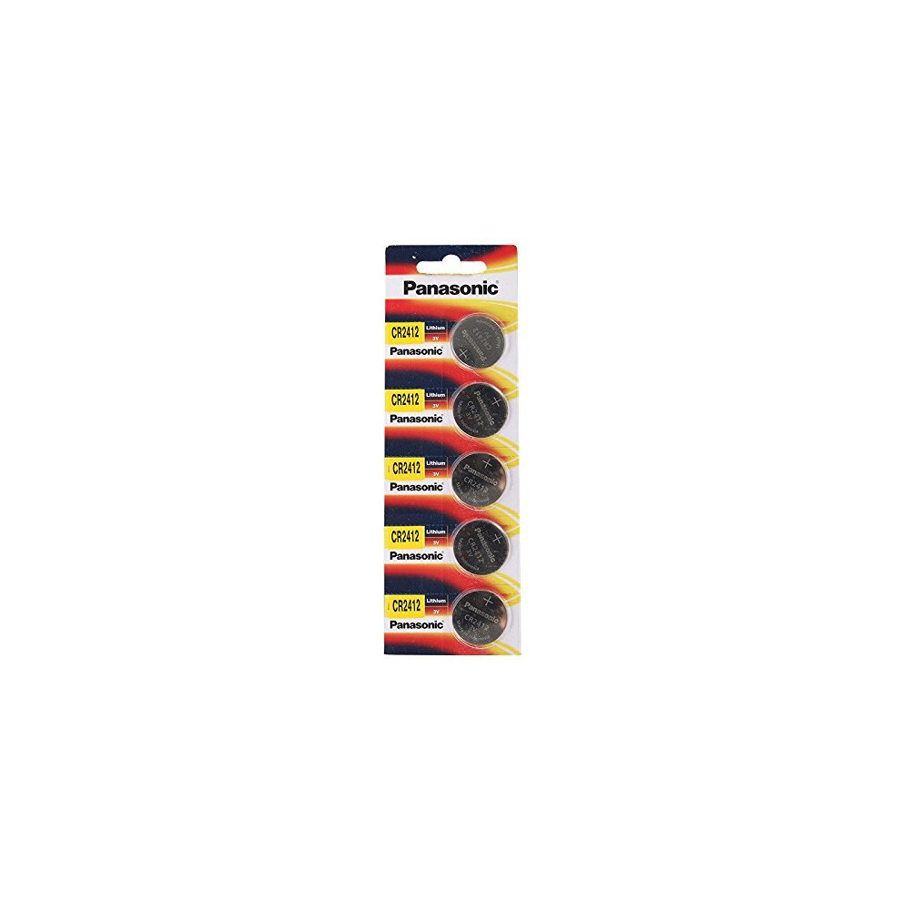 Panasonic Cr2412 3V Lithium Battery 1Pack X (5Pcs) =5 Single Use Batteries