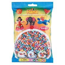 Hama 201-90 Striped Bead (3000-Piece, Multi-Colour)