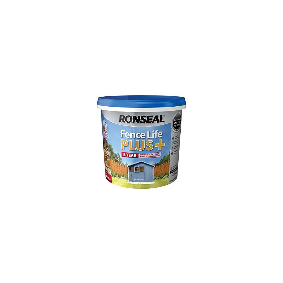 Ronseal RSLFLPPCF5L 5 Litre Fence Life Plus Paint - Cornflower