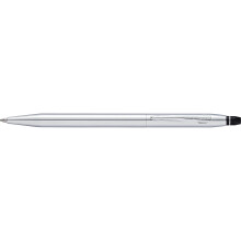 Click Click Refipillable Ballppoint Pen Medium Ballpen comprend une bo   te cadeau premium - Chrome tiss