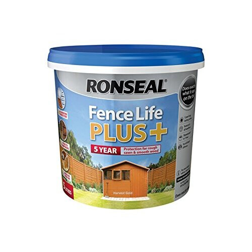 Ronseal RSLFLPPHG5L 5 Litre Fence Life Plus Paint Harvest Gold on OnBuy