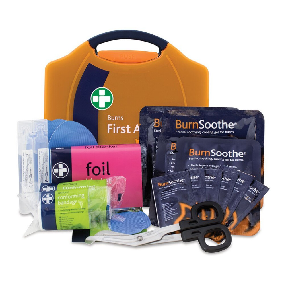 Reliance-Medical Orange Reliance Medical Burn First Aid Kit In Compact Aura Box