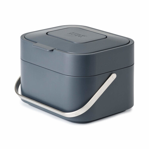 Joseph Joseph Joseph Joseph Intelligent Waste, Stack 4 Food Waste Caddy with Odour Filter - Graphite 1