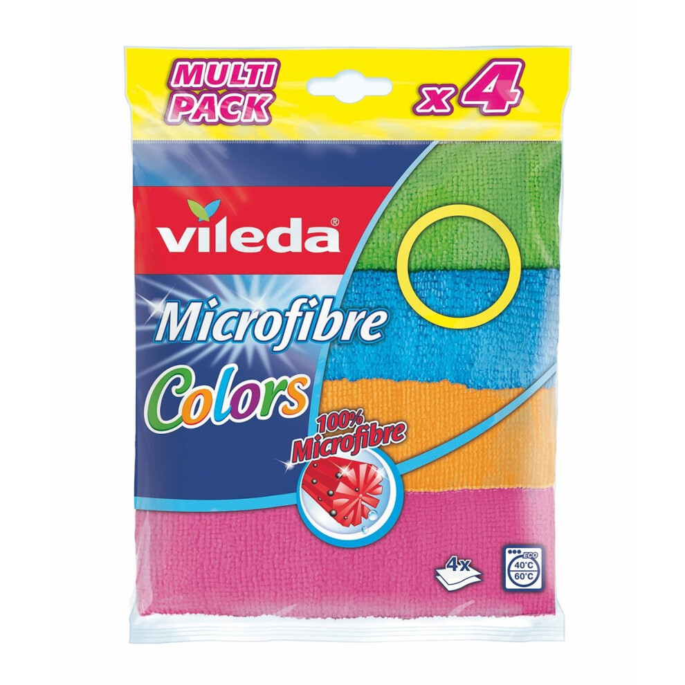 Vileda Microfibre Pack of 4Â Dish Cloths