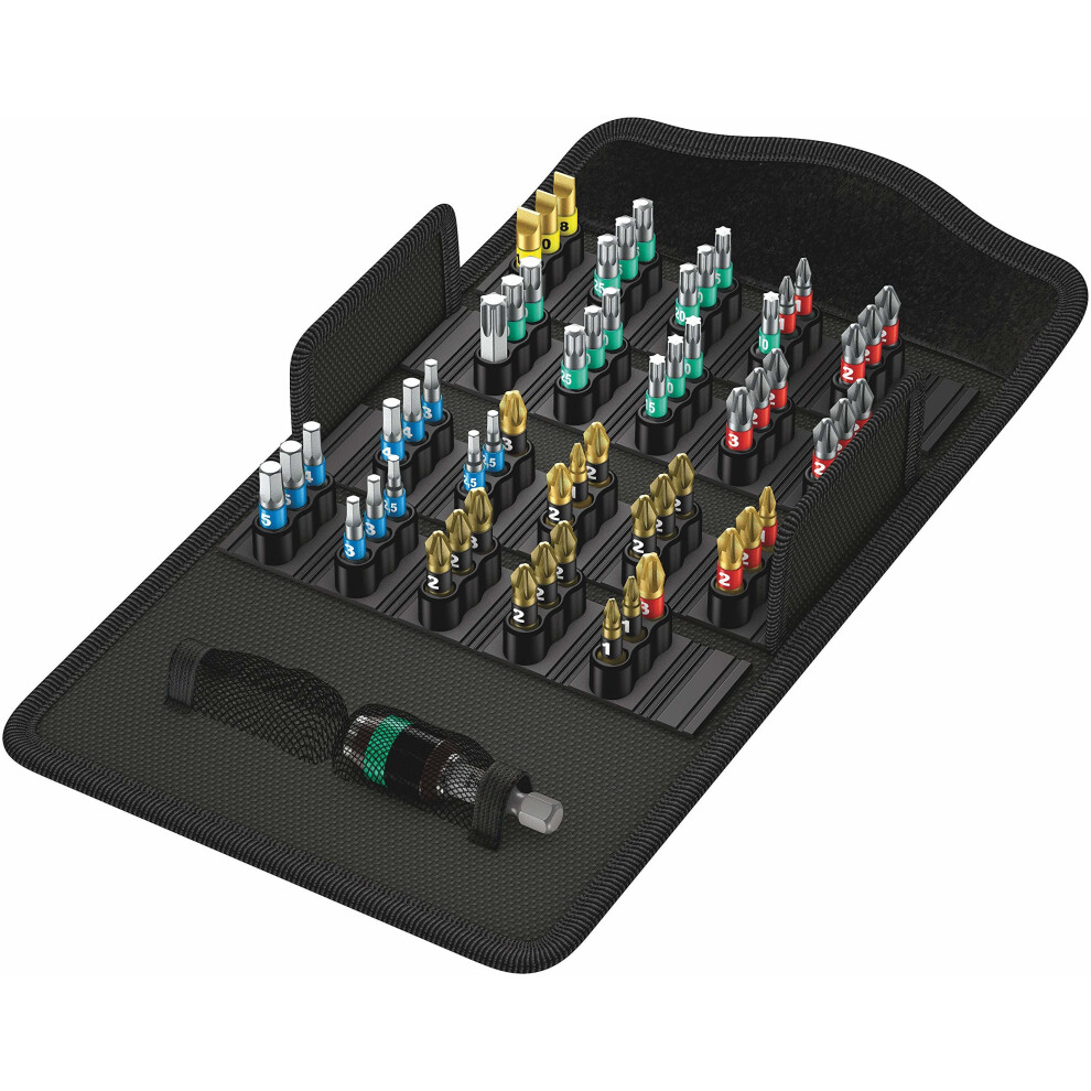 Wera 05057441001 Assortment 1° Safe Bit Orsion 61° Piece Set, Multi-Colour
