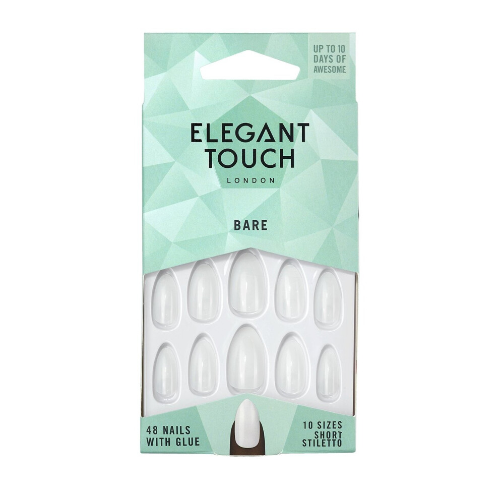 Elegant Touch - Bare Nails (was totally bare) - Short Stiletto Shape