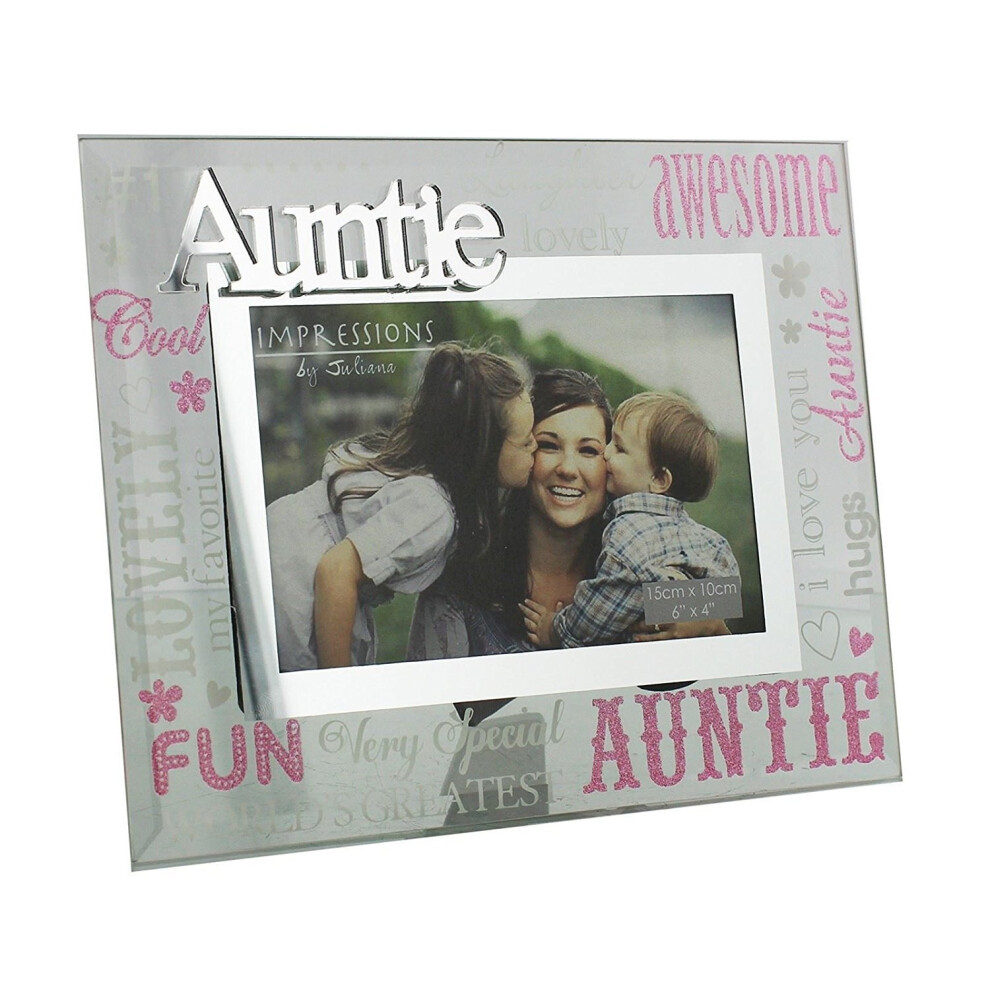 Juliana Auntie 3D Words 6x4" Glass Photo Frame FG573AUN