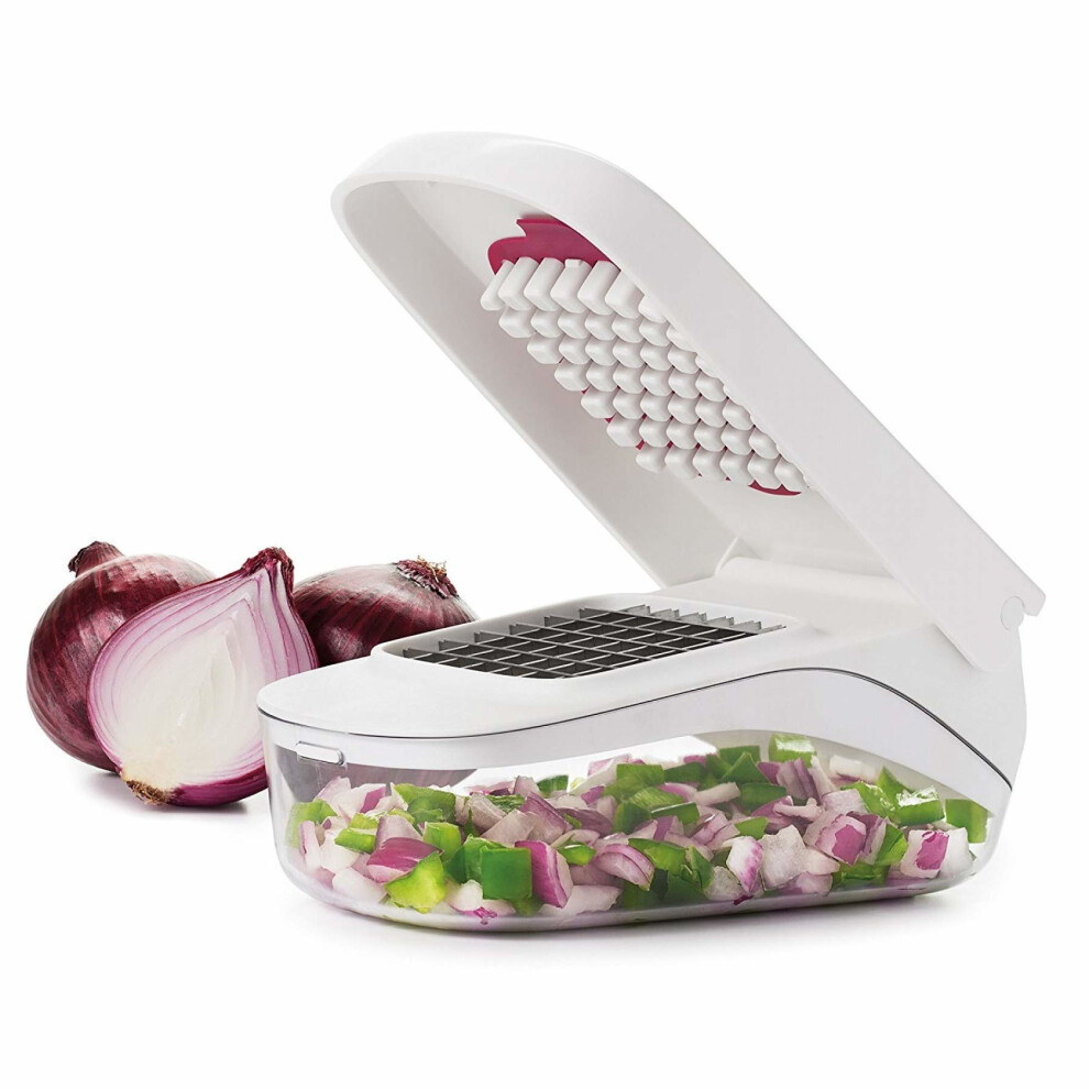 OXO Good Grips Vegetable Chopper with Easy Pour Opening - White