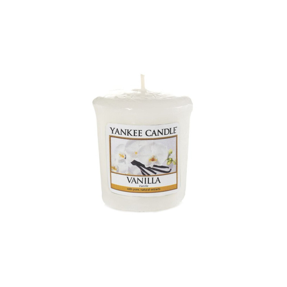 Yankee Candle 49 g Vanilla Votive/Sampler Candle, Cream, l x 4.6cm w x 4.8cm h