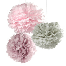 Talking Tables Decadent Decorations Oslo Mix Size Pom Pom Decorations for Party and Birthday, Multicolour (3 Pack)