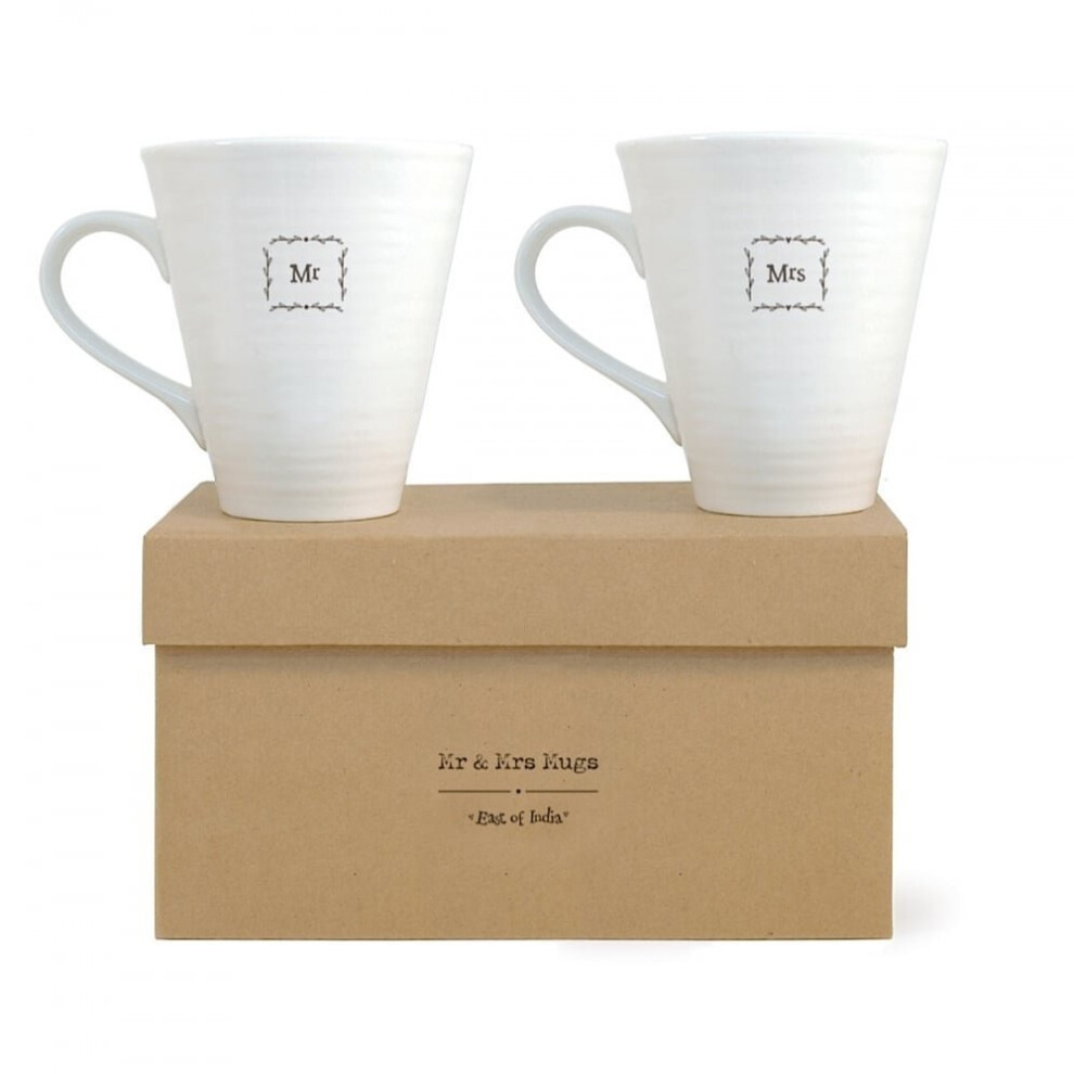 East of India Mr & Mrs Boxed Mug Set