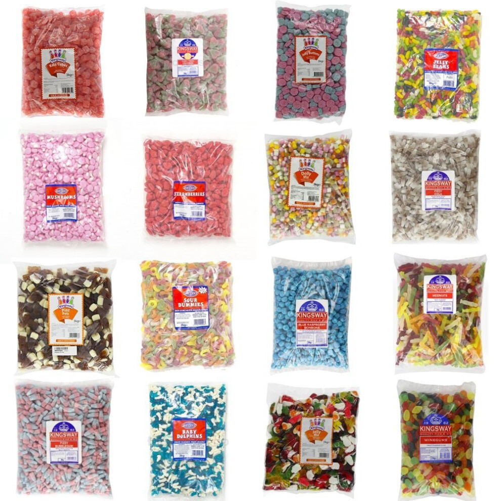 Sweets-Toffee-&-Chocolates Kingsway Candy Sweets - Over 300 Different Sweets & Weights To Choose From (Dolly Mixtures, 500G)