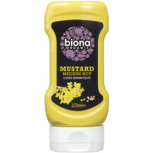 BIONA Organic Mustard Medium Hot Classic German NAS 320ml (PACK OF 3)