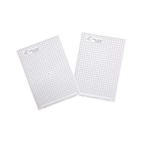 2 x A4 Grid Type 'Freehand Designer' Sheets. Draw Perfect Straight Lines Templates. Grid Type Sheets for Scale Drawings